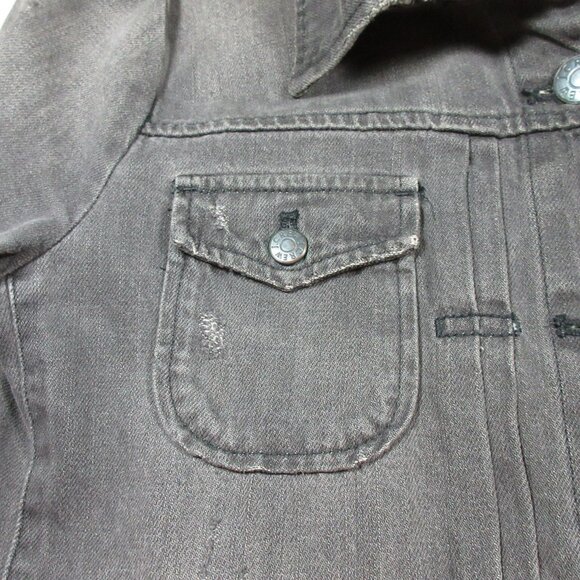 JCREW womens gray distressed crop denim jacket S 28638 - Picture 4 of 8